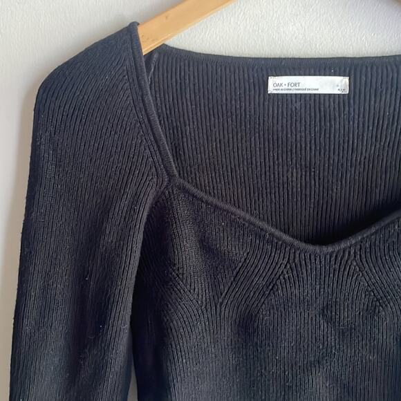 OAK + FORT SWEETHEART NECKLINE TOP - Picture 9 of 15